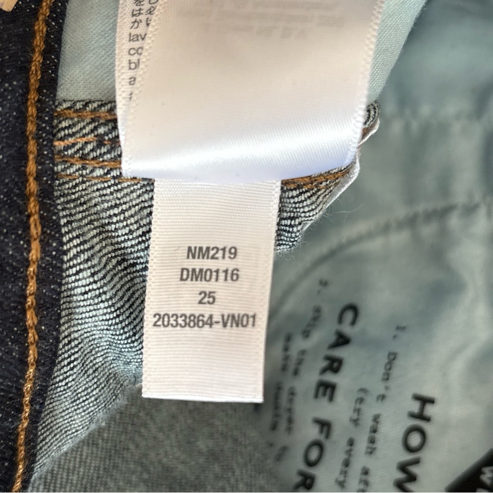 Madewell Stovetipe-  Indigo Straight Leg Jeans 25 BNWT - Picture 7 of 13